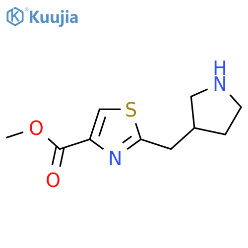 Methyl 2-[(pyrrolidin-3-yl)methyl]-1,3-thiazole-4-carboxylate structure