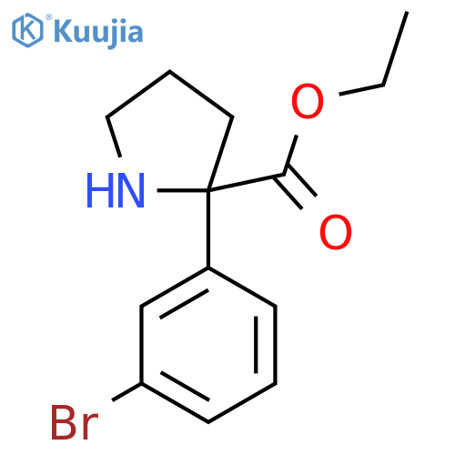 ethyl 2-(3-bromophenyl)pyrrolidine-2-carboxylate structure