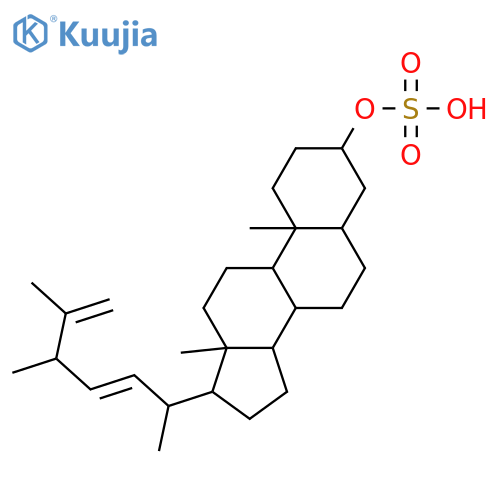 Ergosta-22,25-dien-3-ol; (3β,5α,22E,24ξ)-form, O-Sulfate structure