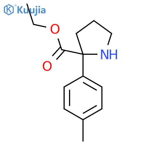 Ethyl 2-(4-methylphenyl)pyrrolidine-2-carboxylate structure