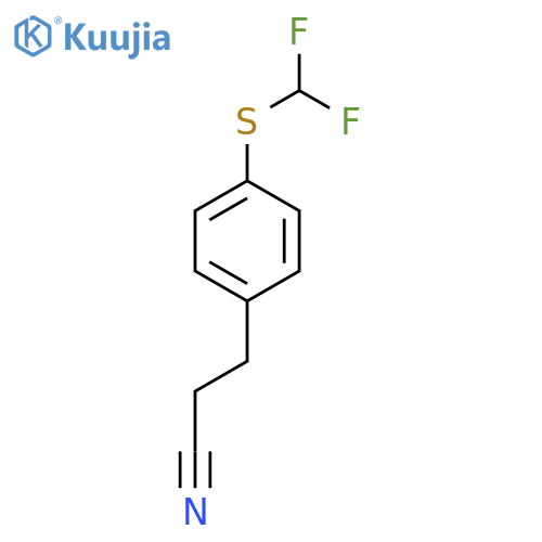 3-{4-(difluoromethyl)sulfanylphenyl}propanenitrile structure