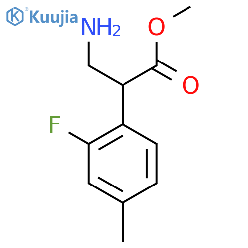 methyl 3-amino-2-(2-fluoro-4-methylphenyl)propanoate structure