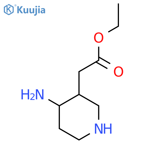 Ethyl 2-(4-aminopiperidin-3-yl)acetate structure
