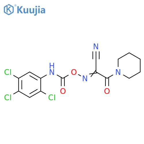 Piperidine,1-[cyano[[[[(2,4,5-trichlorophenyl)amino]carbonyl]oxy]imino]acetyl]- structure