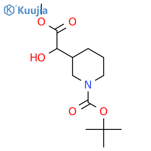 Tert-butyl 3-(1-hydroxy-2-methoxy-2-oxoethyl)piperidine-1-carboxylate structure
