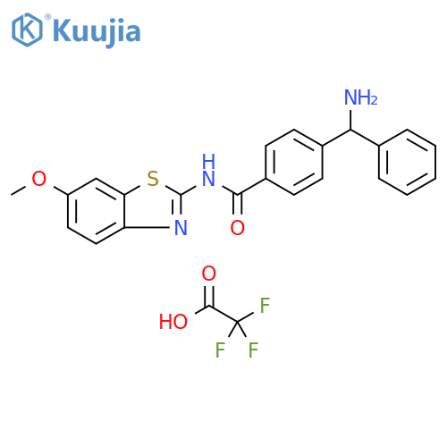 4-(aminophenylmethyl)-N-(6-methoxy-2-benzothiazolyl)-benzamide,trifluoroacetatesalt structure