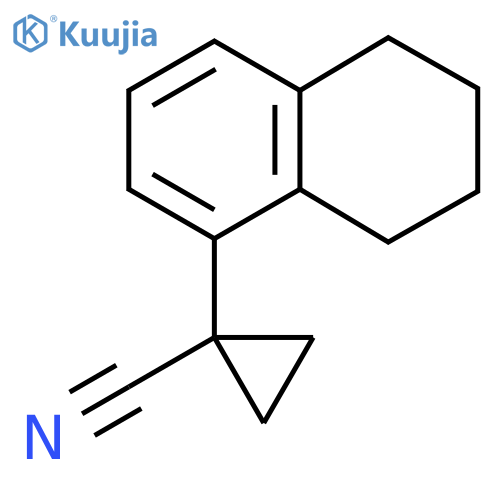 1-(5,6,7,8-tetrahydronaphthalen-1-yl)cyclopropane-1-carbonitrile structure