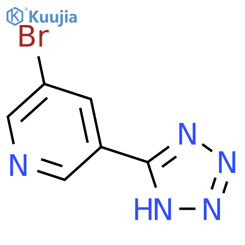 3-bromo-5-(1H-1,2,3,4-tetrazol-5-yl)pyridine structure