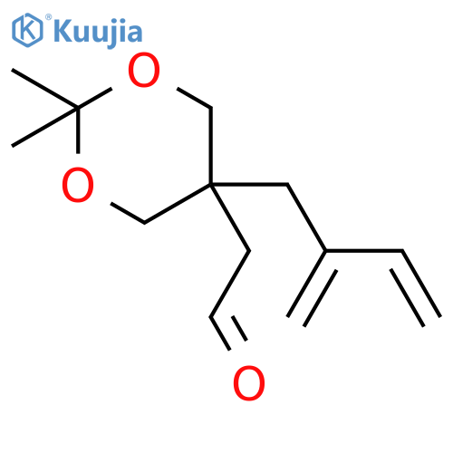 1,3-Dioxane-5-acetaldehyde, 2,2-dimethyl-5-(2-methylene-3-butenyl)- structure