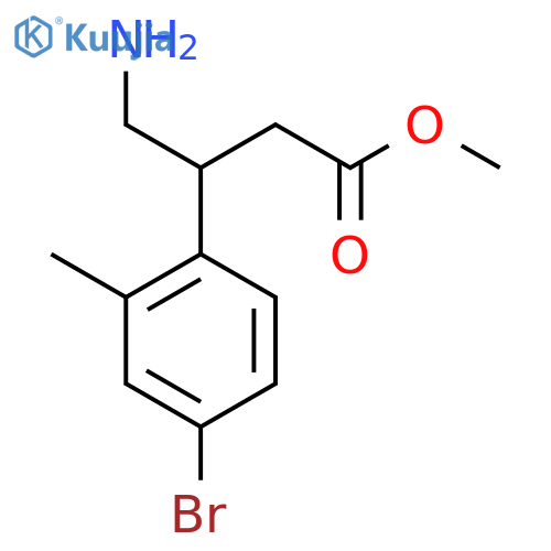 methyl 4-amino-3-(4-bromo-2-methylphenyl)butanoate structure