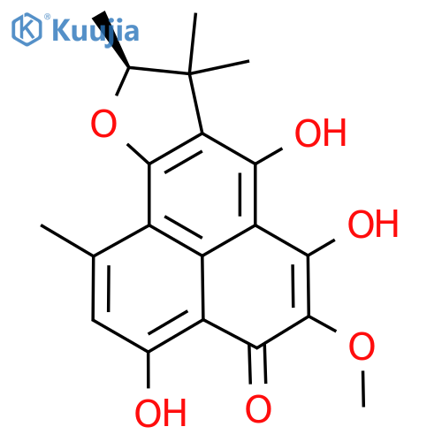 3H-Phenaleno[1,2-b]furan-3-one,8,9-dihydro-4,6,7-trihydroxy-5-methoxy-1,8,8,9-tetramethyl-, (9S)- structure