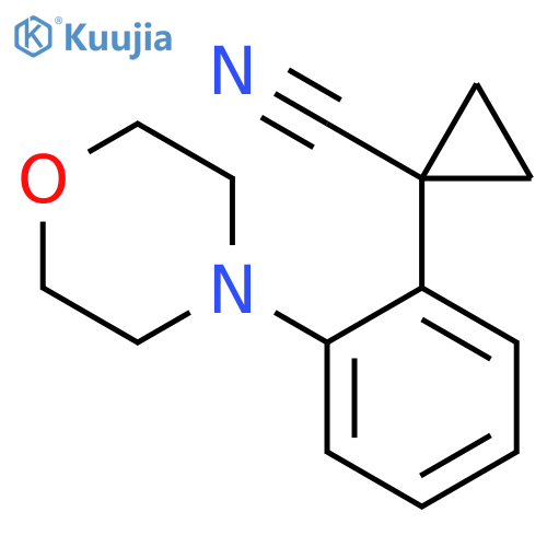 1-2-(morpholin-4-yl)phenylcyclopropane-1-carbonitrile structure