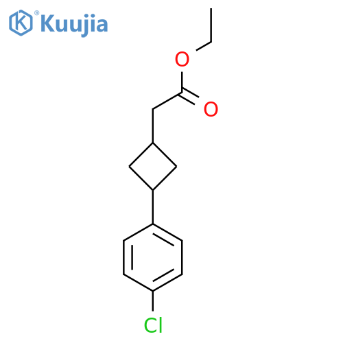 Ethyl 2-[3-(4-chlorophenyl)cyclobutyl]acetate structure