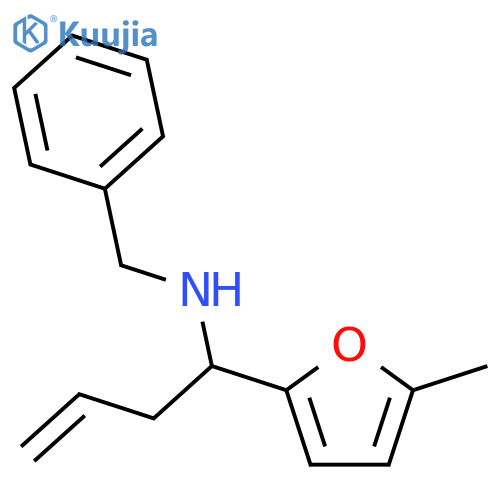 Benzyl-[1-(5-methyl-furan-2-yl)-but-3-enyl]-amine structure
