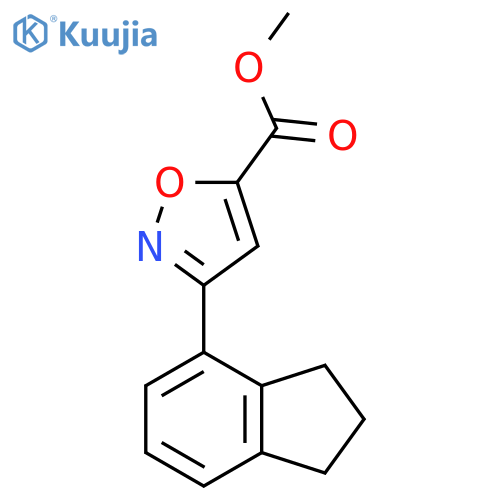 methyl 3-(2,3-dihydro-1H-inden-4-yl)-1,2-oxazole-5-carboxylate structure
