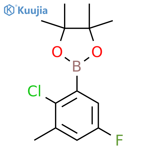 2-Chloro-5-fluoro-3-methylphenylboronic acid pinacol ester structure