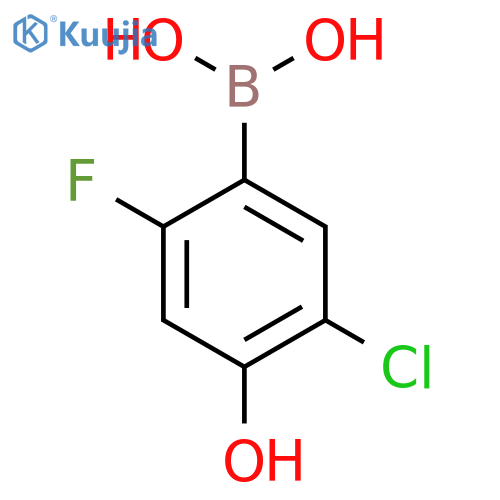 5-Chloro-2-fluoro-4-hydroxyphenylboronic acid structure