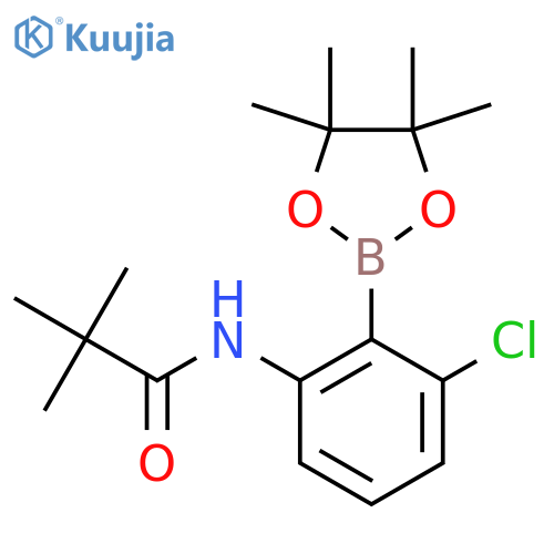 N-(3-Chloro-2-(4,4,5,5-tetramethyl-1,3,2-dioxaborolan-2-yl)phenyl)pivalamide structure