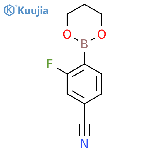 4-(1,3,2-Dioxaborinan-2-yl)-3-fluorobenzonitrile structure