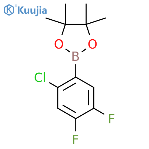 2-(2-chloro-4,5-difluorophenyl)-4,4,5,5-tetramethyl-1,3,2-dioxaborolane structure