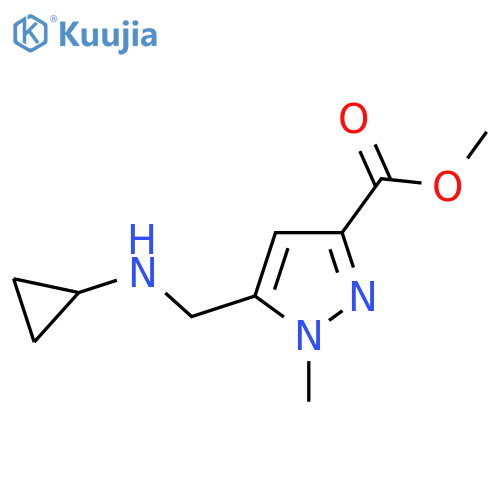 methyl 5-(cyclopropylamino)methyl-1-methyl-1H-pyrazole-3-carboxylate structure
