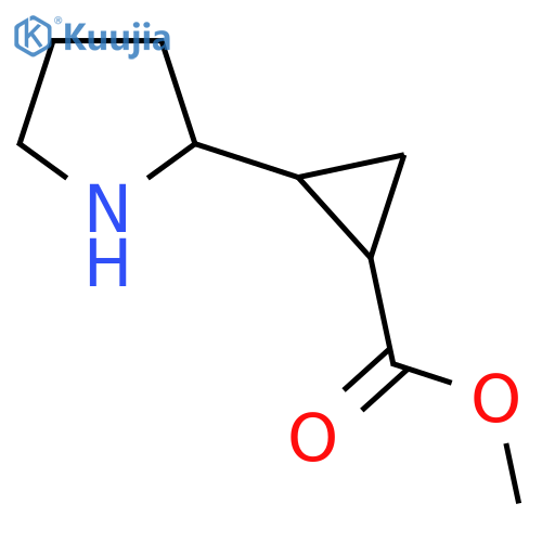 Methyl 2-(pyrrolidin-2-yl)cyclopropane-1-carboxylate structure