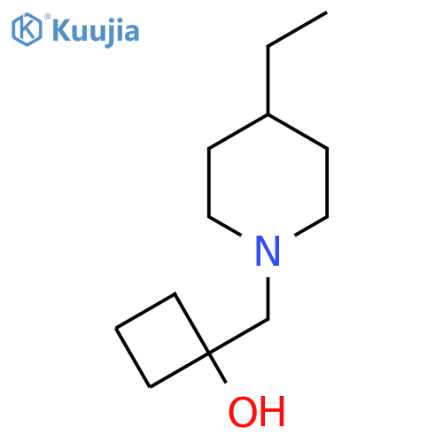 1-[(4-Ethylpiperidin-1-yl)methyl]cyclobutan-1-ol structure