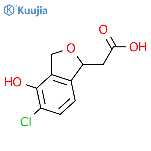 1,3-Dihydro-4-hydroxy-1-isobenzofuranacetic acid; (S)-form, 5-Chloro structure