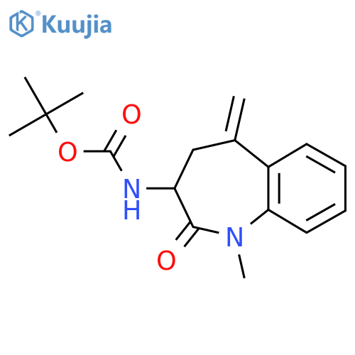 Tert-Butyl (S)-(1-methyl-5-methylene-2-oxo-2,3,4,5-tetrahydro-1H-benzo[b]azepin-3-yl)carbamate structure