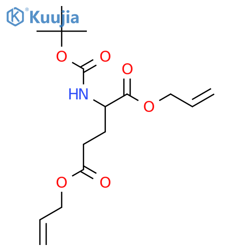 L-Glutamic acid, N-[(1,1-dimethylethoxy)carbonyl]-, di-2-propenyl ester structure
