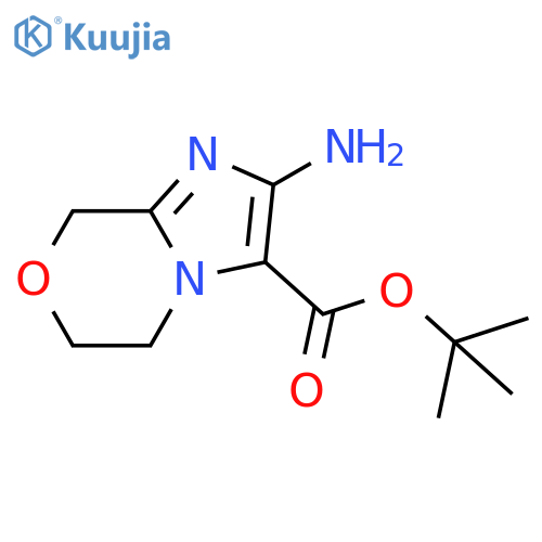tert-butyl 2-amino-5H,6H,8H-imidazo[2,1-c][1,4]oxazine-3-carboxylate structure