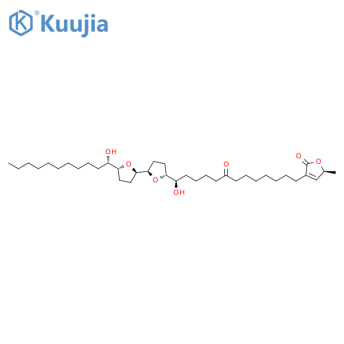 2(5H)-Furanone, 3-[(13R)-13-hydroxy-13-[(2R,2'R,5R,5'R)-octahydro-5'-[(1S)-1-hydroxyundecyl][2,2'-bifuran]-5-yl]-8-oxotridecyl]-5-methyl-, (5S)- structure