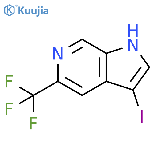 3-iodo-5-(trifluoromethyl)-1H-pyrrolo[2,3-c]pyridine structure