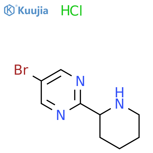 5-Bromo-2-(piperidin-2-yl)pyrimidine hydrochloride structure