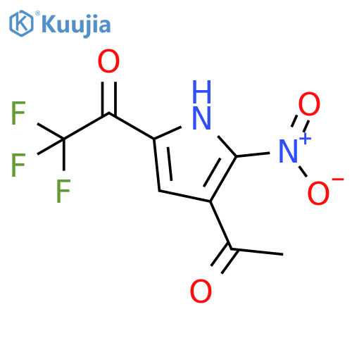 1-(4-acetyl-5-nitro-1H-pyrrol-2-yl)-2,2,2-trifluoroethan-1-one structure