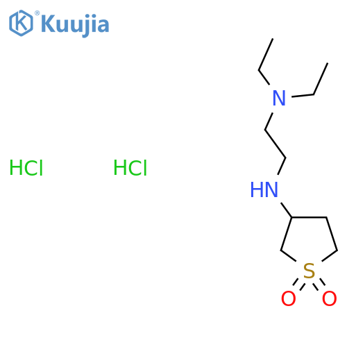 3-{[2-(diethylamino)ethyl]amino}-1λ?-thiolane-1,1-dione dihydrochloride structure