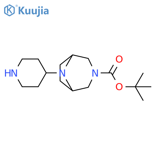 tert-butyl 8-(piperidin-4-yl)-3,8-diazabicyclo[3.2.1]octane-3-carboxylate structure