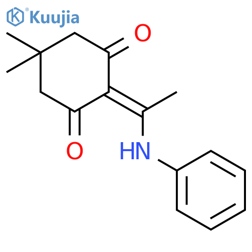 1,3-Cyclohexanedione, 5,5-dimethyl-2-[1-(phenylamino)ethylidene]- structure