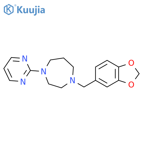 1-(1,3-benzodioxol-5-ylmethyl)-4-(pyrimidin-2-yl)-1,4-diazepane structure