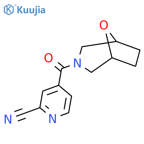 4-(8-Oxa-3-azabicyclo[3.2.1]octane-3-carbonyl)pyridine-2-carbonitrile structure