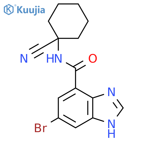 5-Bromo-n-(1-cyanocyclohexyl)-1h-1,3-benzodiazole-7-carboxamide structure