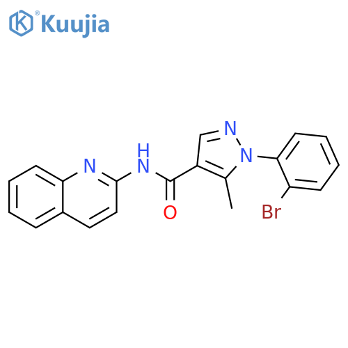 1H-Pyrazole-4-carboxamide, 1-(2-bromophenyl)-5-methyl-N-2-quinolinyl- structure