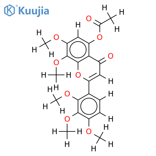 2',3',4',7,8-Penta-Me ether,5-Ac-2',3',4',5,7,8-Hexahydroxyflavon structure