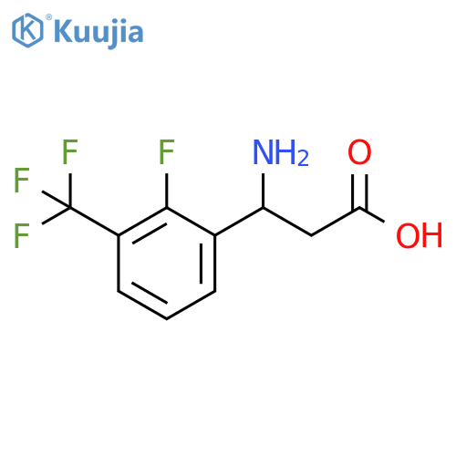3-amino-3-2-fluoro-3-(trifluoromethyl)phenylpropanoic acid structure