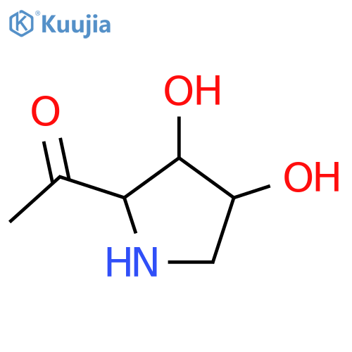 Ethanone,1-[(2S,3S,4S)-3,4-dihydroxy-2-pyrrolidinyl]- structure