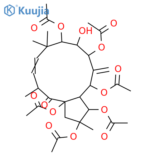 2,3,5,7,8,9,15-Heptahydroxy-6(17),11-jatrophadien-14-one; (2α,3β,5α,7β,8α,9α,11E,13α,15β)-form, 2,3,5,7,9,15-Hexa-Ac structure
