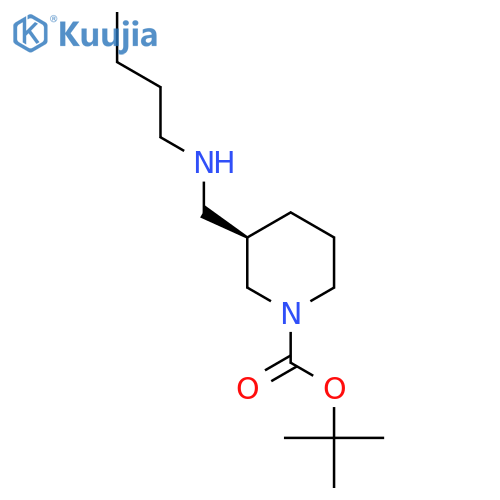 tert-butyl (3R)-3-[(butylamino)methyl]piperidine-1-carboxylate structure