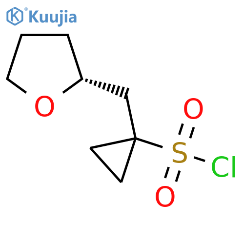 1-{(2R)-oxolan-2-ylmethyl}cyclopropane-1-sulfonyl chloride structure