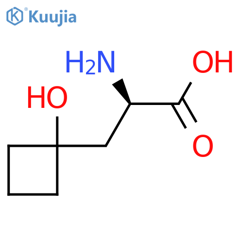 (2R)-2-amino-3-(1-hydroxycyclobutyl)propanoic acid structure