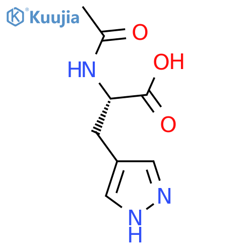 (2S)-2-acetamido-3-(1H-pyrazol-4-yl)propanoic acid structure